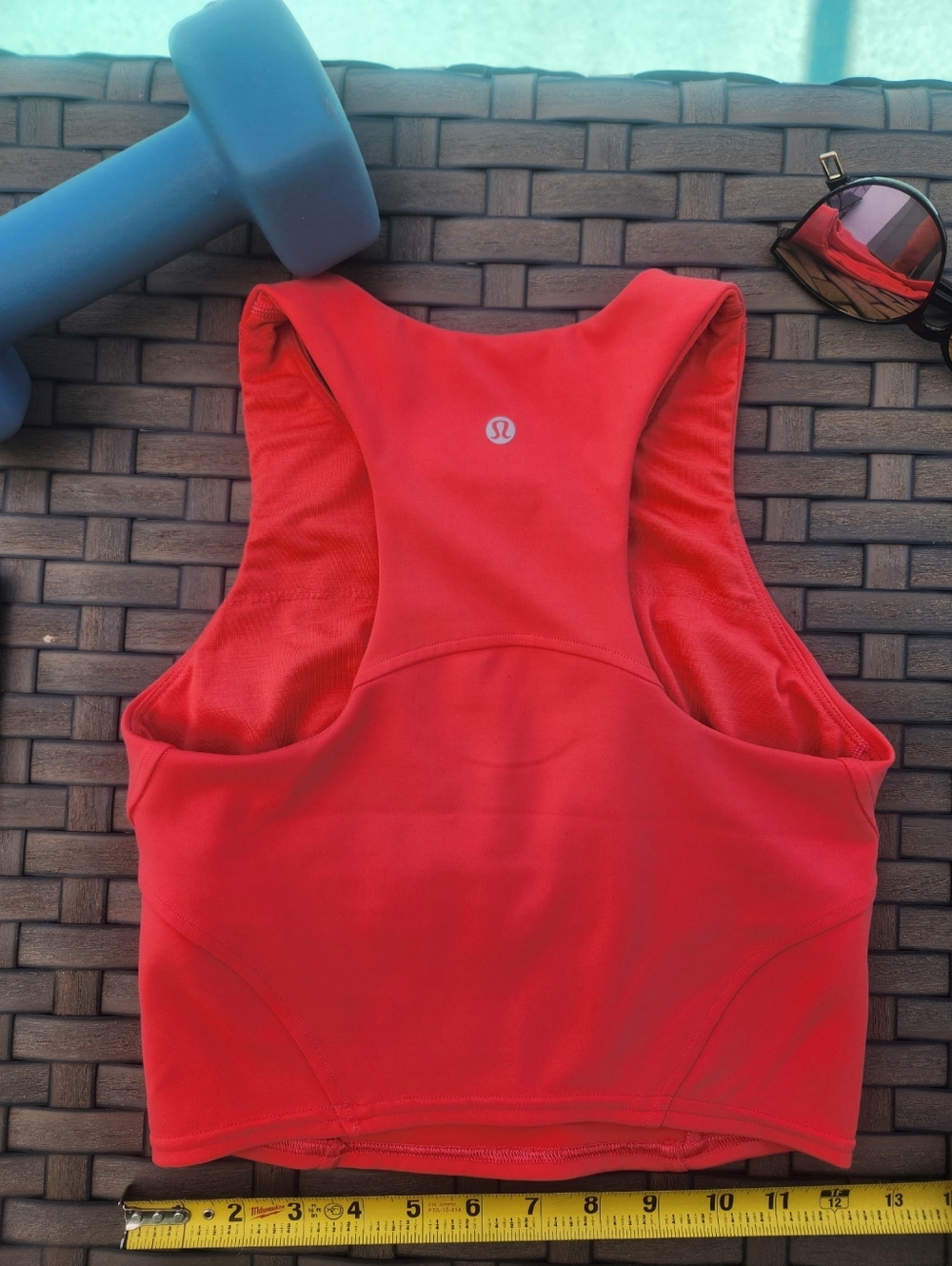 Lululemon Energy Longline Bra Size 4 Coral Medium Support Racerback Womens Gym - Picture 4 of 9